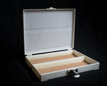 Plastic Microscope Slide Storage Box - 100 Place 